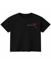 Typeface Unstiched Hem Cropped Boxy Tee